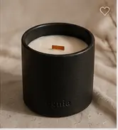 Dark Clay handmade ceramic candle