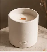 Ivory Clay handmade ceramic candle