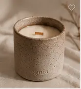 Sand Clay handmade ceramic candle